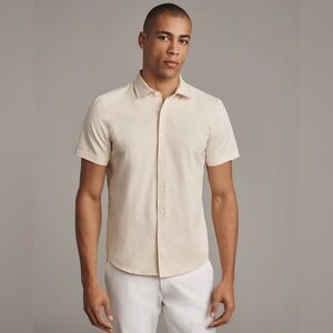 Rhone Brezza Linen-Blend Performance Shirt Mens Large Short Sleeve NWT
